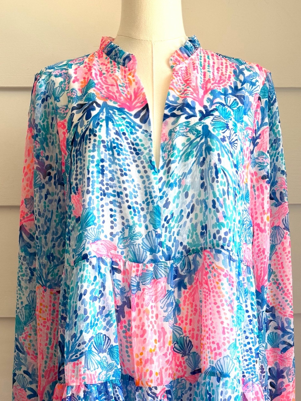 Lilly Pulitzer Sarita Swing Dress in Resort White Sway With Me size 14 - Picture 4 of 9